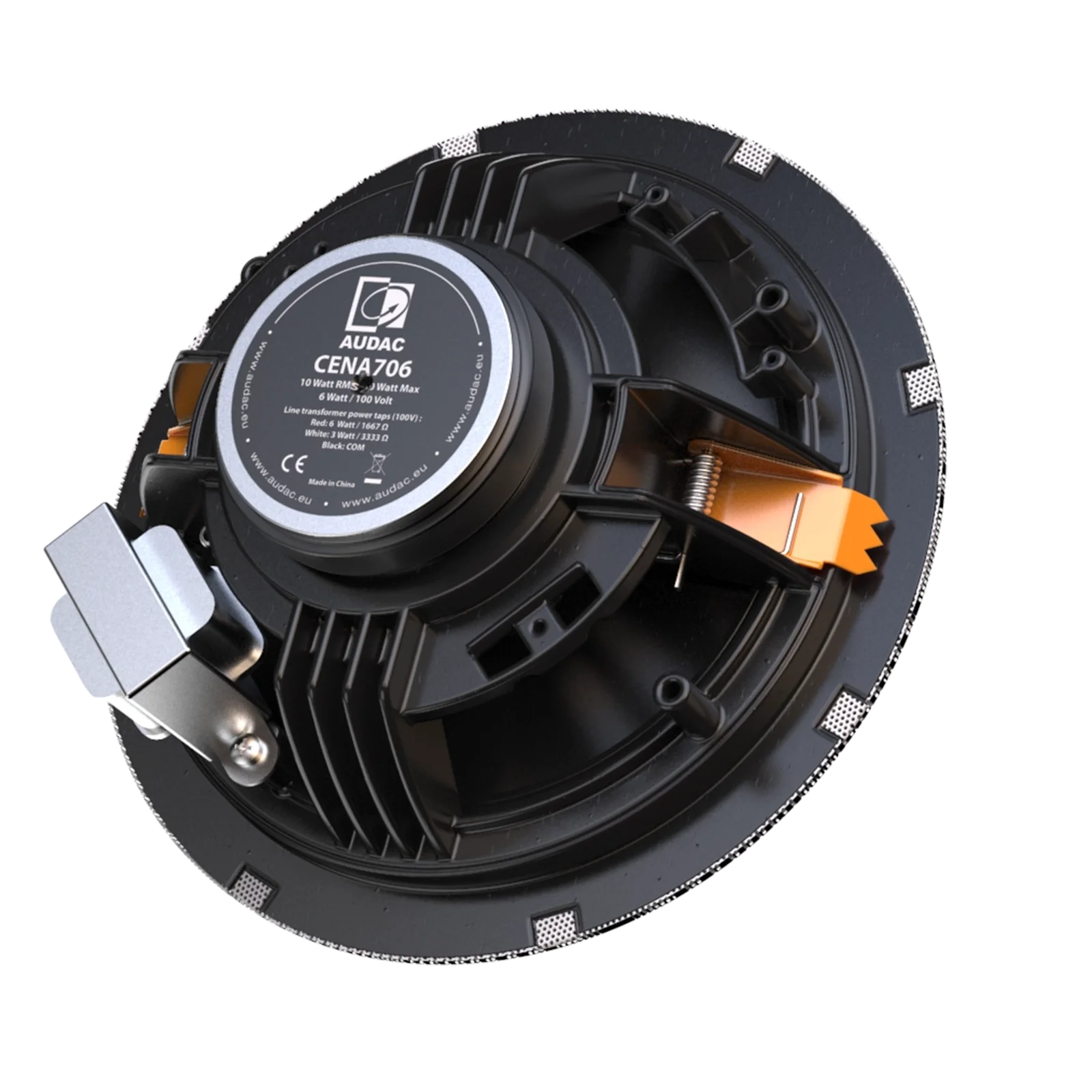 Audac CENA706/B 6.5" Tavan Hoparlörü 6W/100V, Siyah