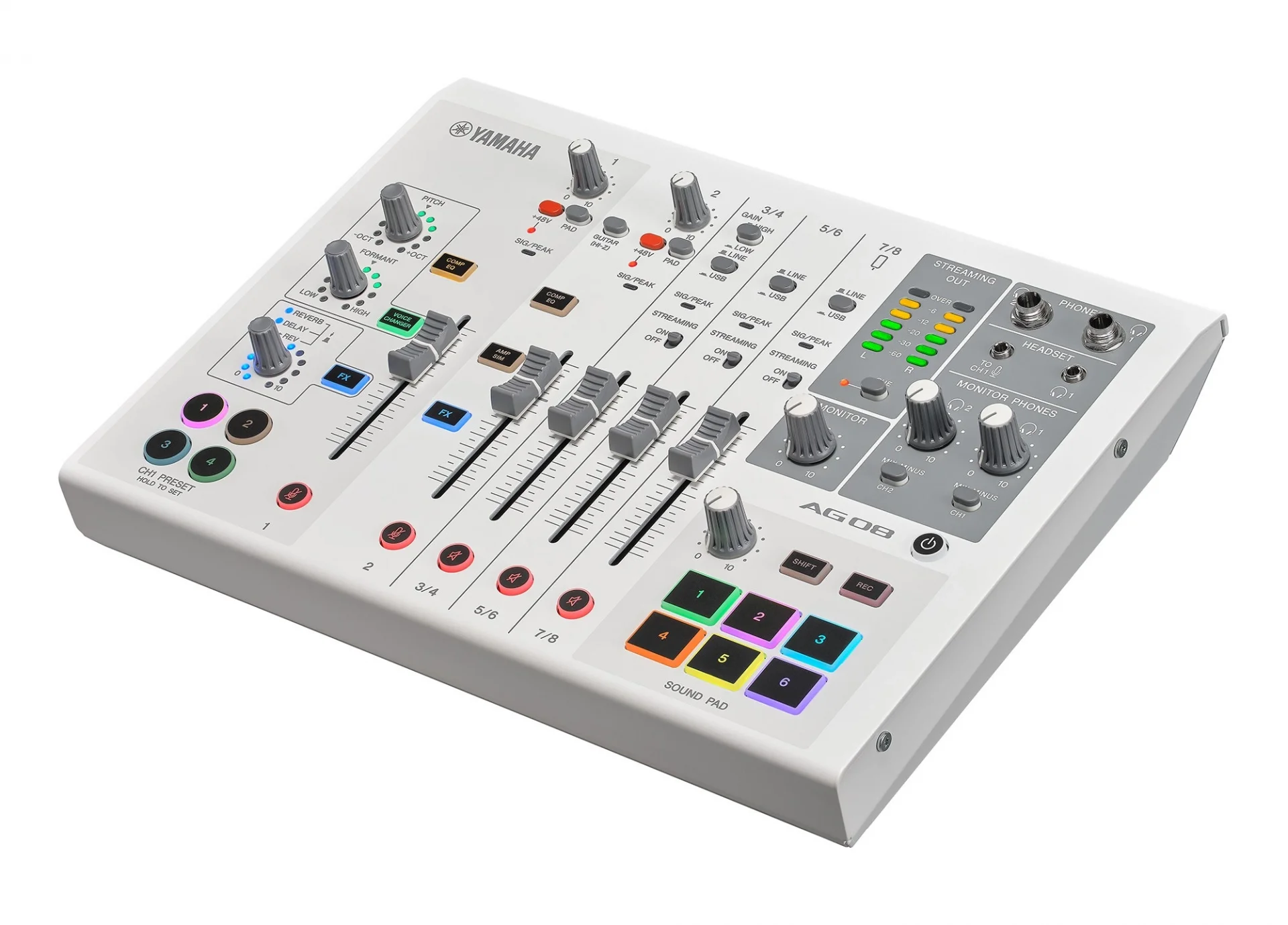 Yamaha AG08 8-kanallı Yayın Mikseri (white)