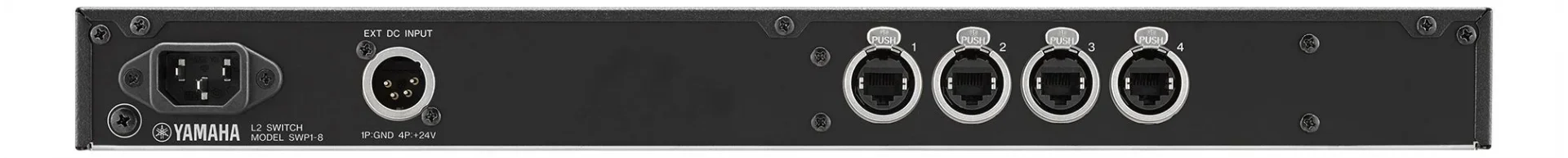 Yamaha SWP1-8 8 Port Gigabit Dante Network Switch, etherCON