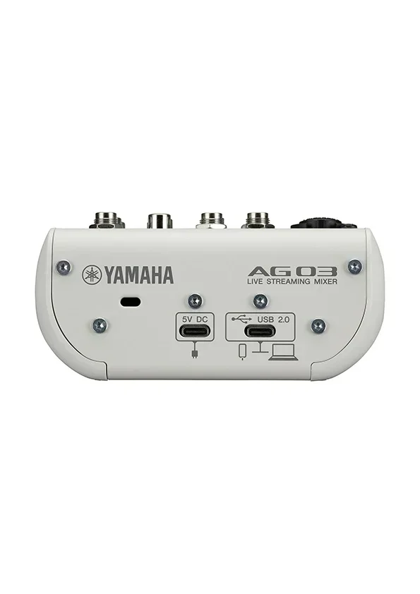 Yamaha AG03MK2 W 3 Kanallı Canlı Yayın Mikseri ve USB Ses Kartı, Beyaz