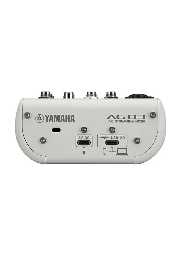 Yamaha AG03MK2 W 3 Kanallı Canlı Yayın Mikseri ve USB Ses Kartı, Beyaz