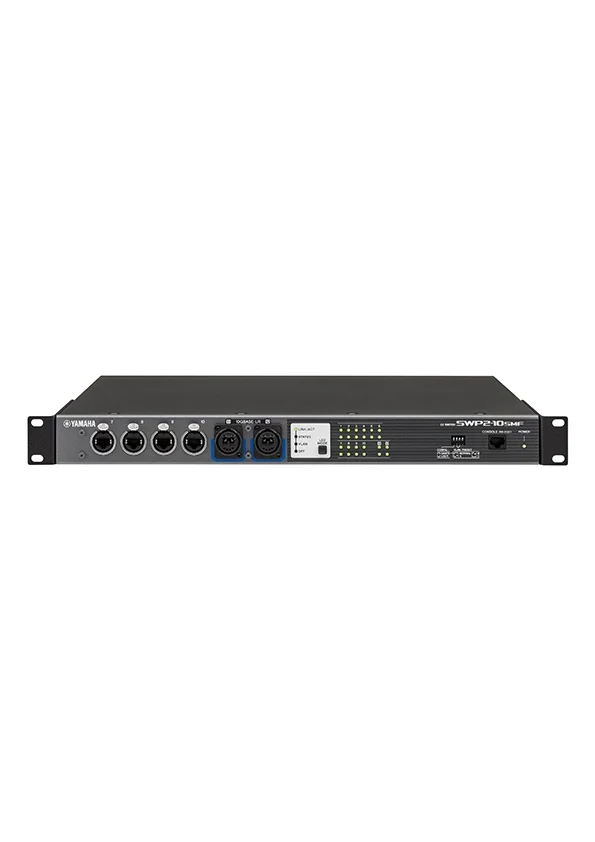 Yamaha SWP2-10SMF 10 Port Dante Network Switch, 10G Single-Mode Fiber