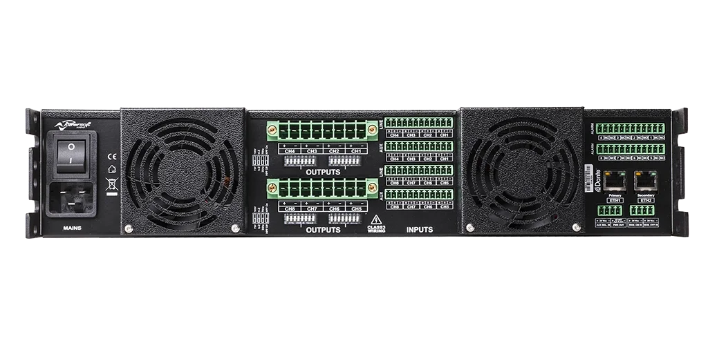 Powersoft Ottocanali 8K4 Dsp+Dante 8x850W/4-ohm Power Amplifikatör