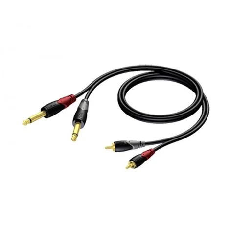 Procab CLA631/3 Çift Mono 6,3mm Jak to Çift RCA Aux Kablo 3-metre
