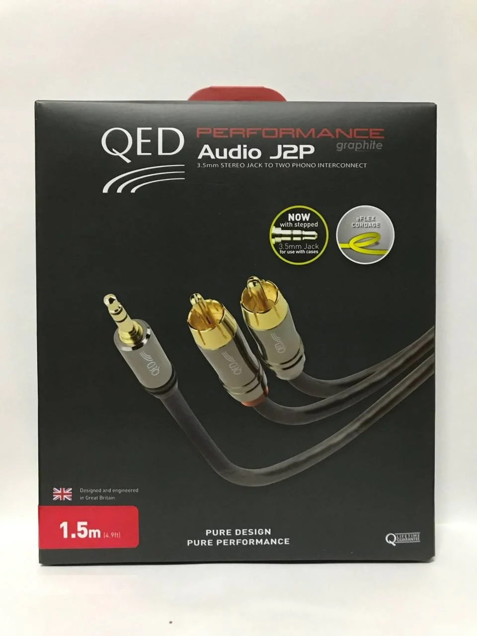 QED QE-6500 Aux Kablosu 2xRCA to 3.5 mm 1.5-metre