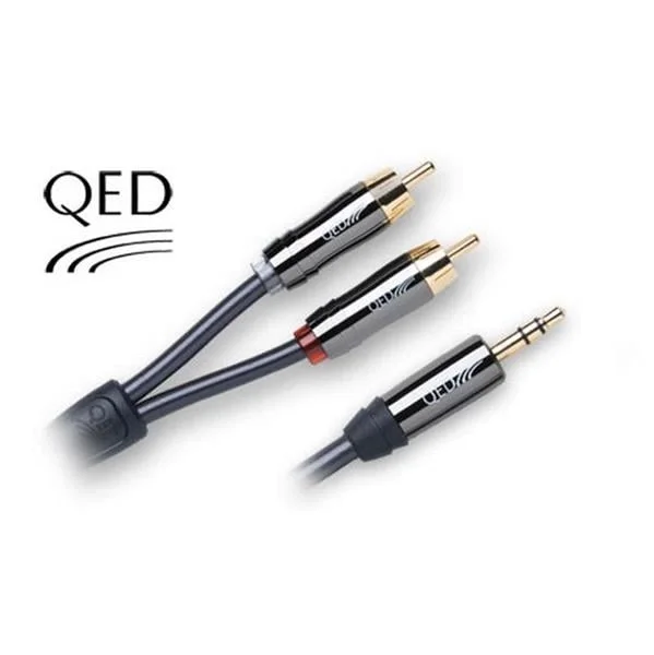 QED QE-6500 Aux Kablosu 2xRCA to 3.5 mm 1.5-metre