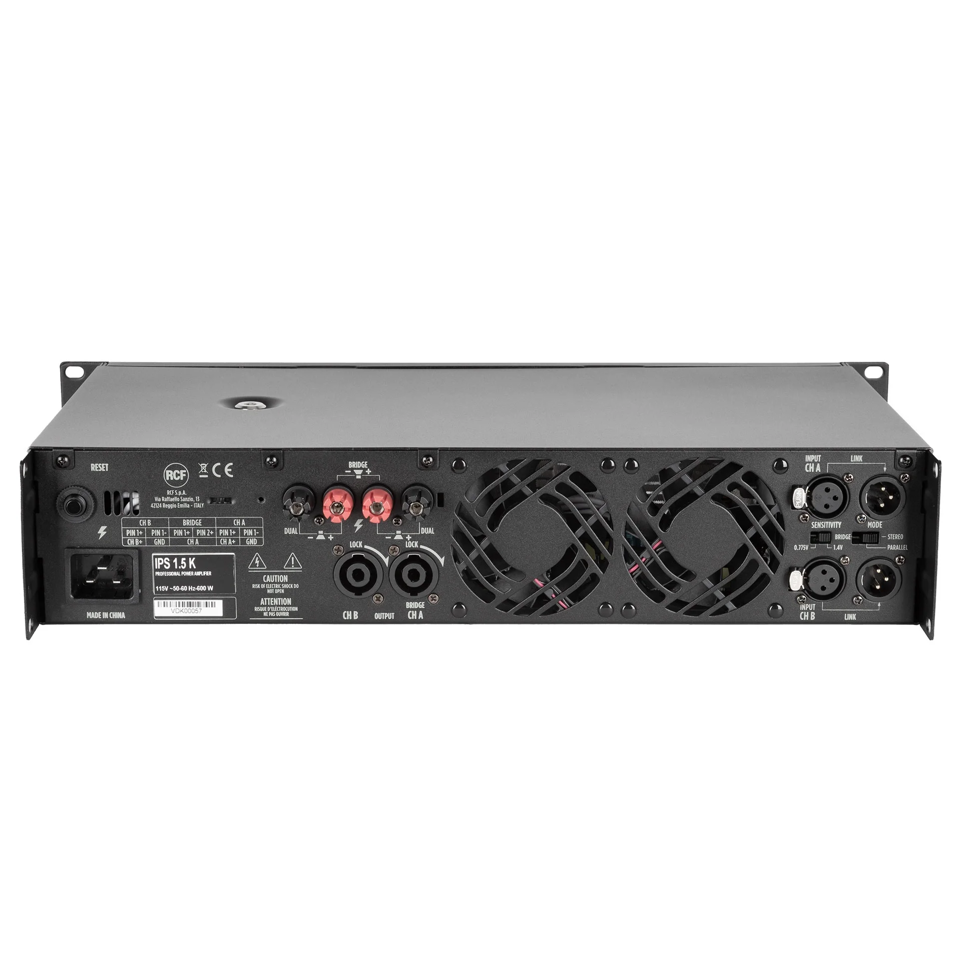 RCF IPS 1.5K Class-H Power Amfi 2x750W 4 Ohm