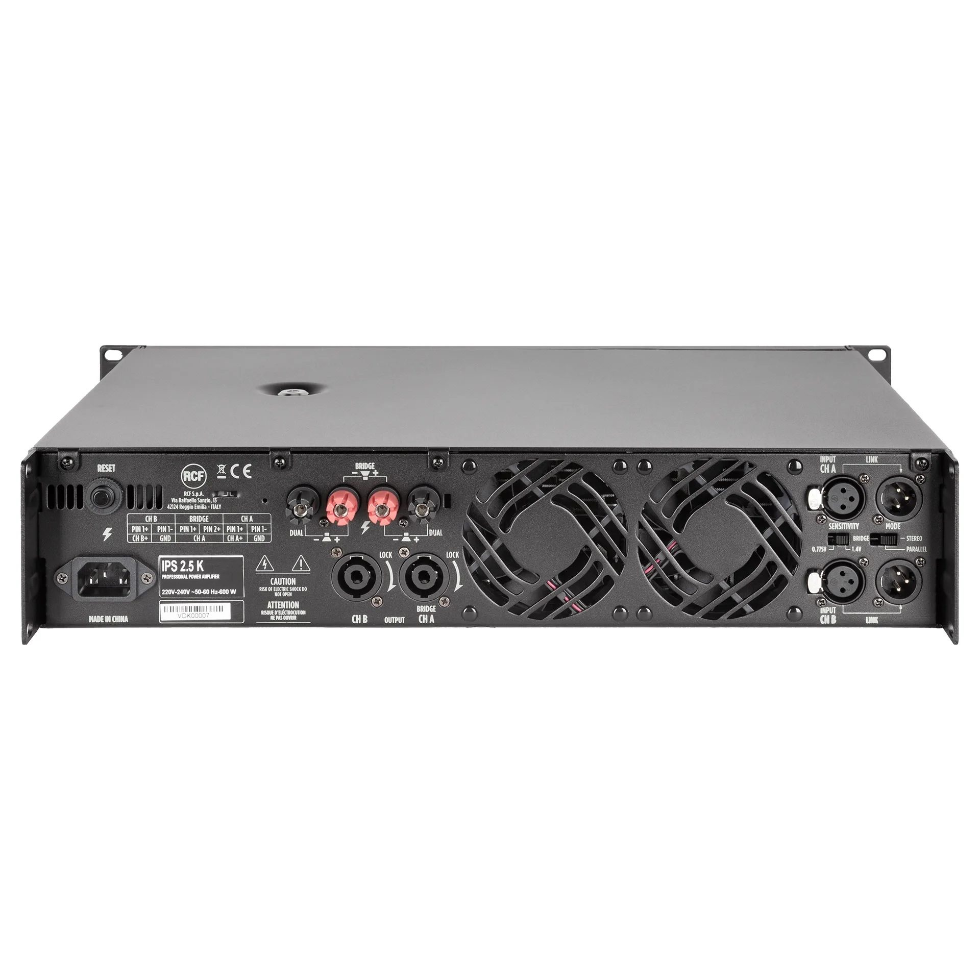 RCF IPS 2.5K Class-H Power Amfi 2x1250W 4 Ohm