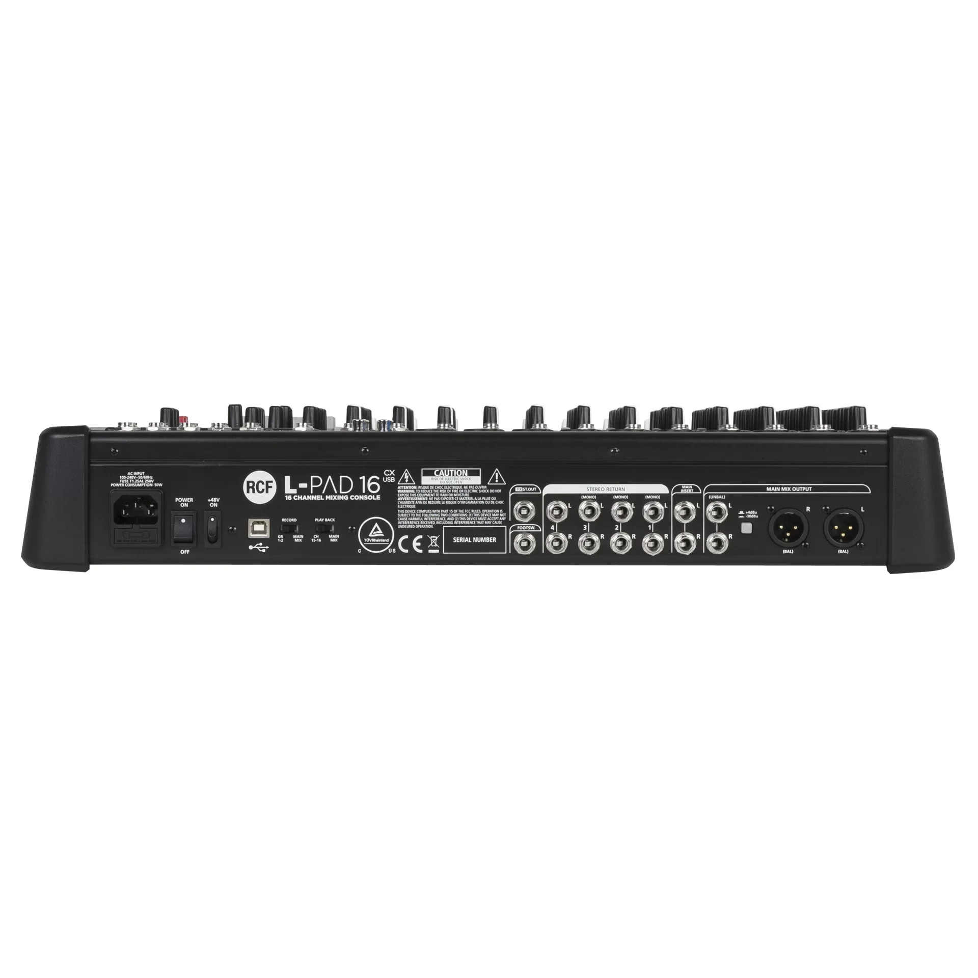 RCF L-PAD 16CX USB 16-kanal Efektli Ses Mikseri, 4 Aux