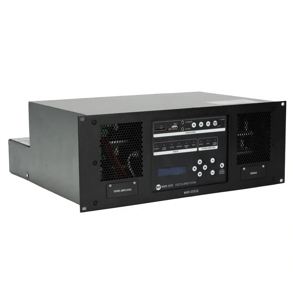 RCF MXR4500/2 2X500W Master UNITÀ MASTER CON 2 Power Amplifier Ünitesi EN54-16
