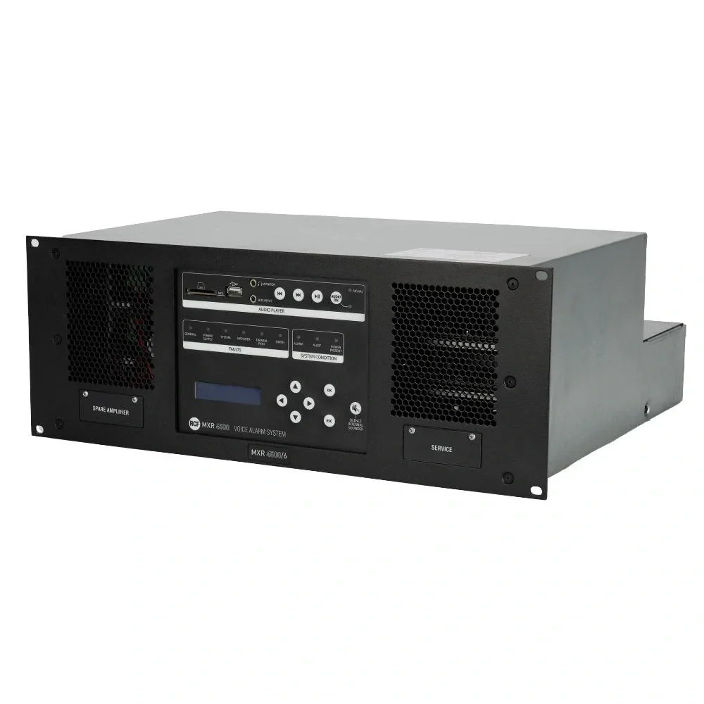 RCF MXR4500/2 2X500W Master UNITÀ MASTER CON 2 Power Amplifier Ünitesi EN54-16