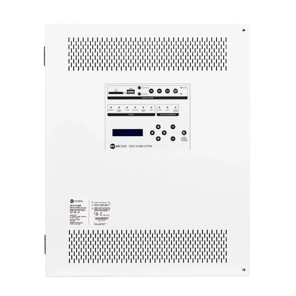 RCF MX 3250/6 DXT3000 integrated voice alarm main unit, 250W, 6-kanals