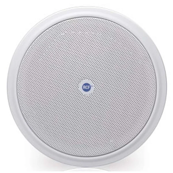 RCF PL 70 EN 6" twin-cone flush mounting tavan Hoparlör, white frame+grid, 6W, 70-100V. Steel back-can included - EN54-24