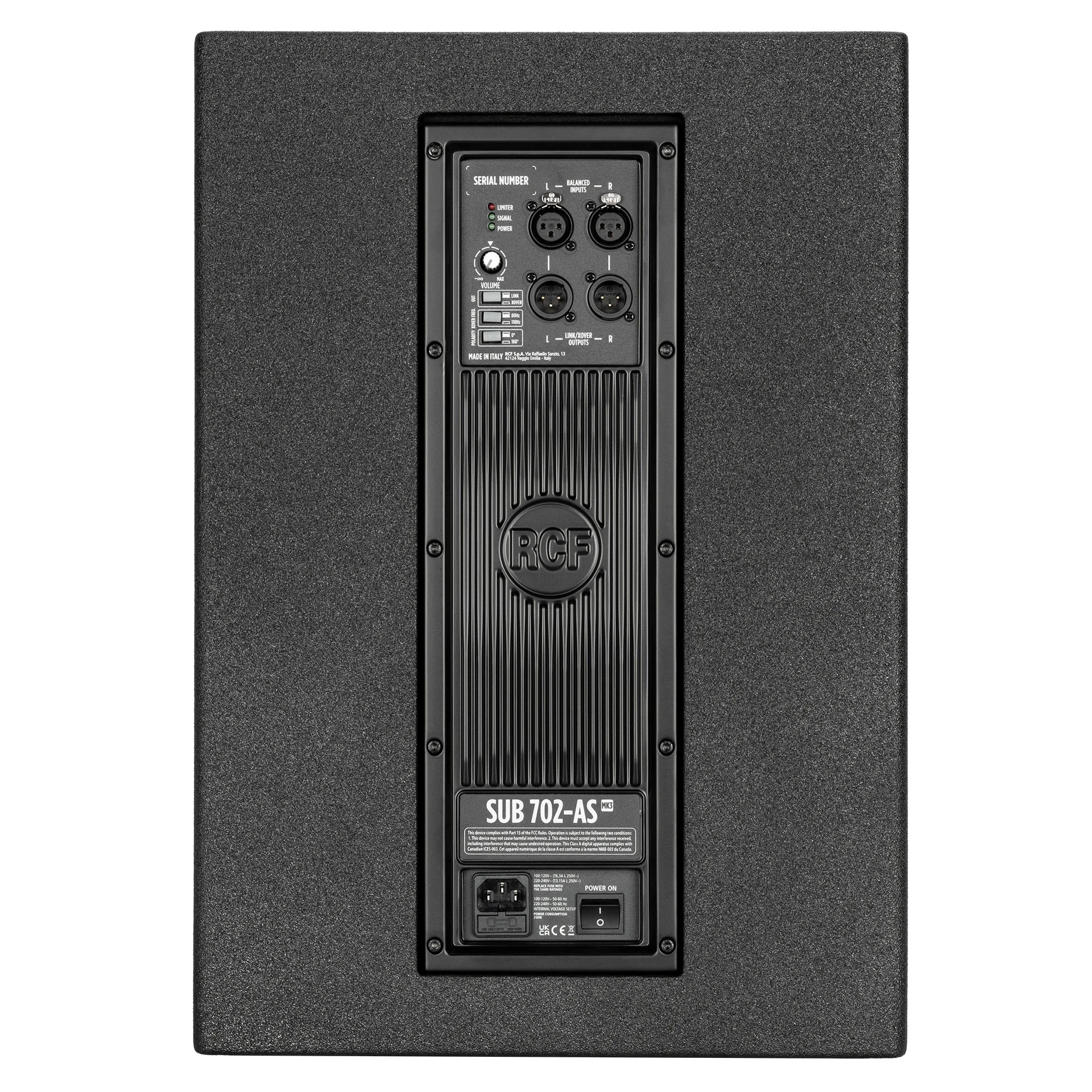RCF SUB 702-AS MK3 12" Aktif Subwoofer 1400W 129 dB