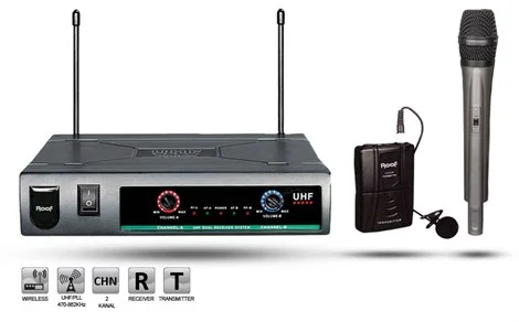 ROOF R-720 E-Y El+Yaka, Kombo Kablosuz Mikrofon Seti