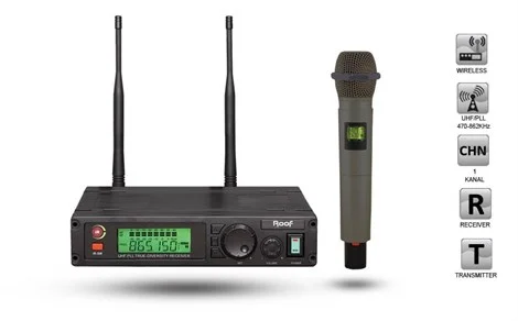 ROOF R-1100 El tipi Kablosuz Mikrofon Seti, 733.15 mhz eski frekans, Özel Fiyat (son 1 adet)