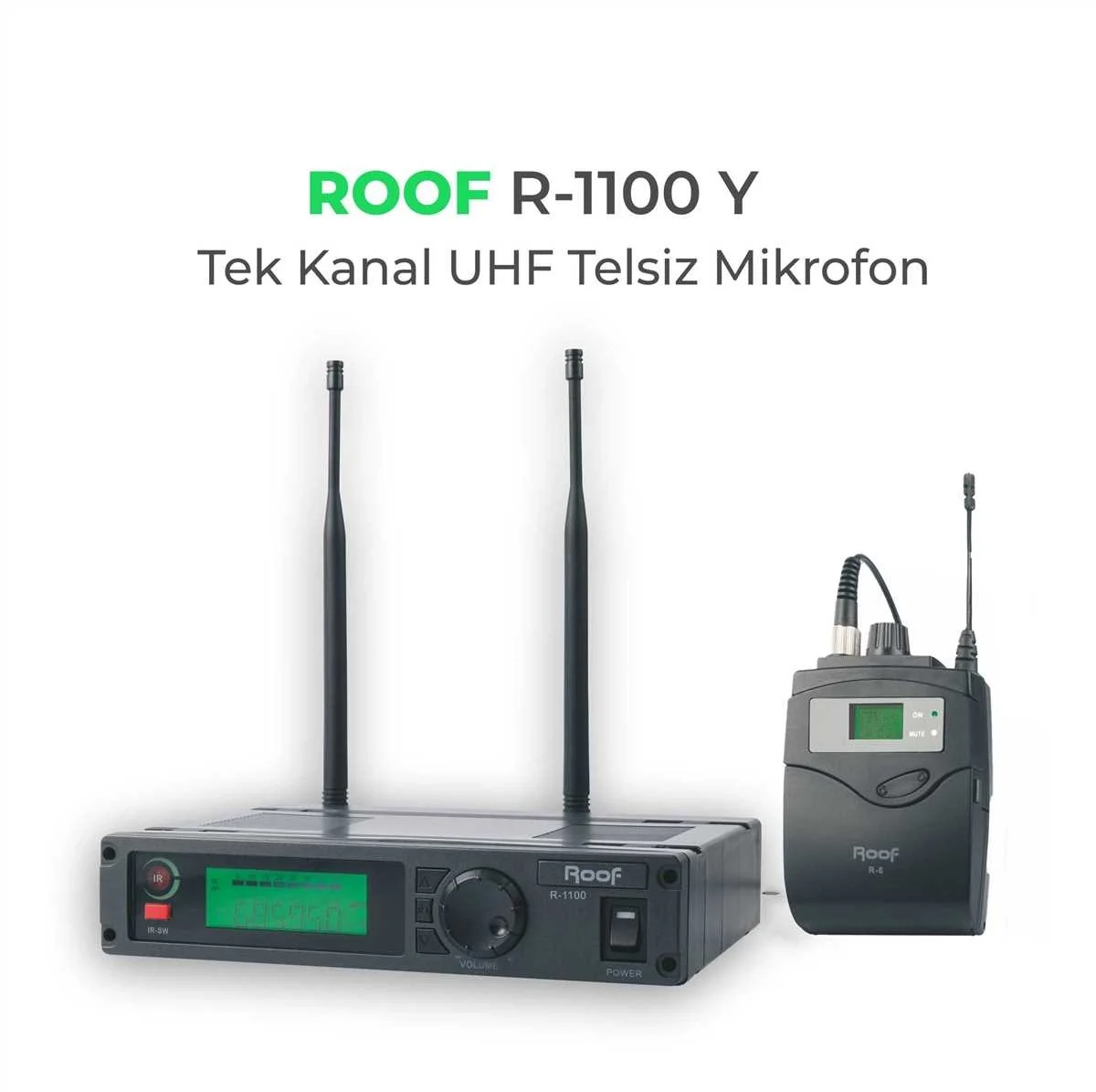 ROOF R-1100 Yaka tip Kablosuz Mikrofon Seti, Güncel 5G uyumlu, PRO MODEL