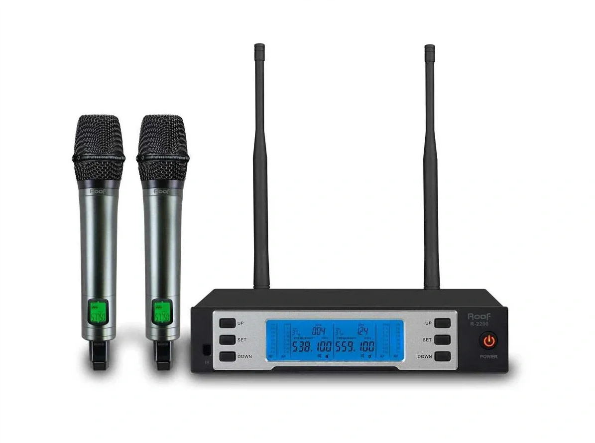 ROOF R-2200 Çift EL Kablosuz Mikrofon Seti