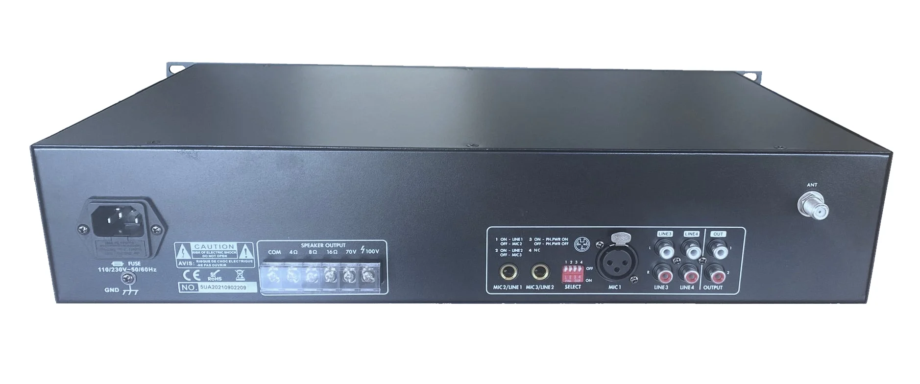 RS Audio DPA 100UB Mikser Amfi 60W/100V Bluetooth USB Radyo