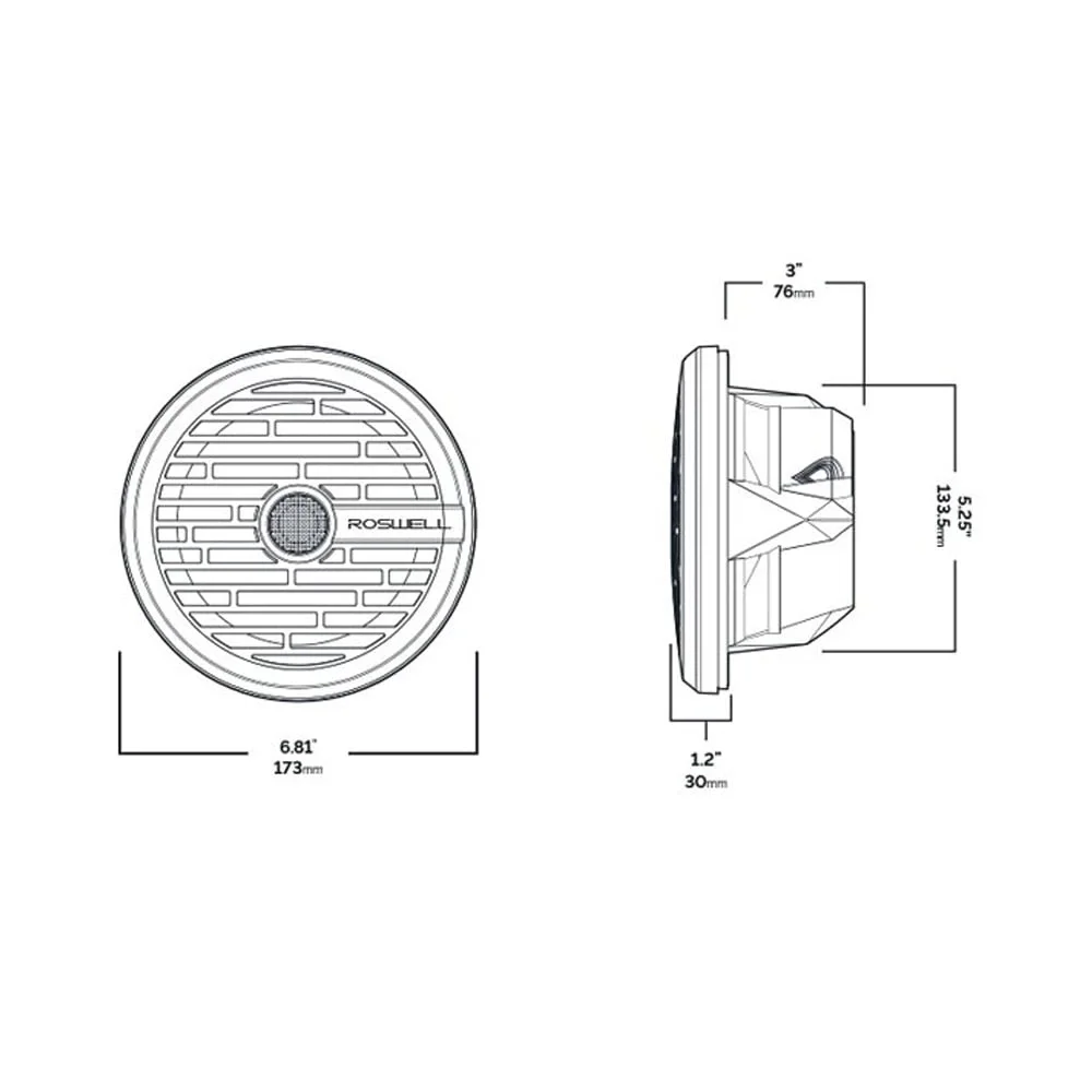 Roswell C920-1600 6,5” R1 Series 80w RMS/160W Peak (Beyaz)