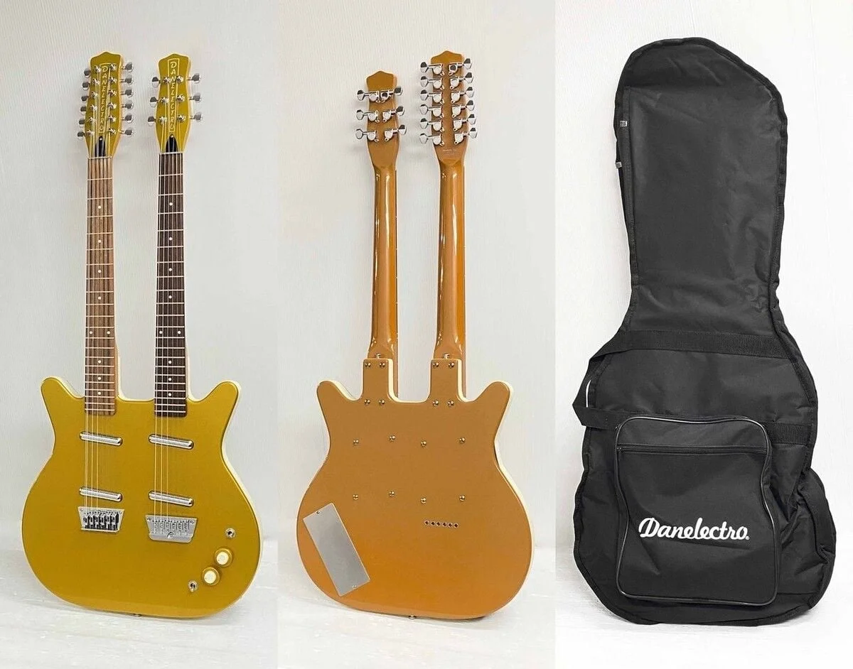Danelectro Çift Saplı 6 ve 12 Telli Elektro Gitar (DBN612GLD)