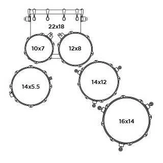 Mapex Armory Davul Seti 22+10+12+FT14+FT16+14S (AR628SFURA)