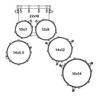 Mapex Armory Davul Seti 22+10+12+FT14+FT16+14S (AR628SFUVL)