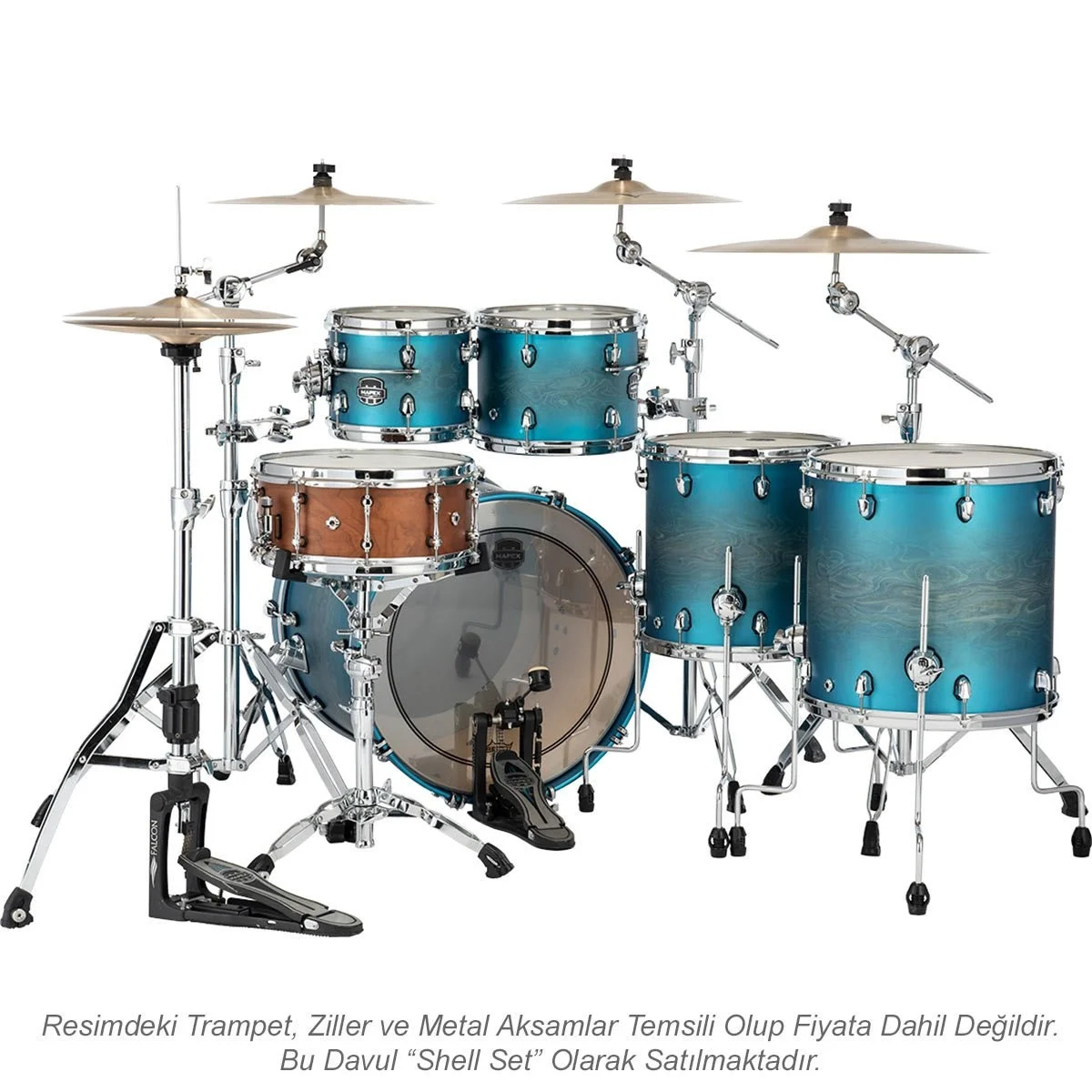 Mapex Saturn EVO Birch Akustik Davul 22+10+12+14F+16F (SE628XBPT)