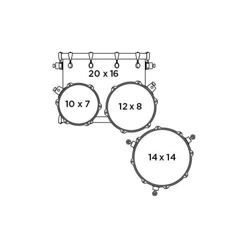 Mapex Saturn Akustik Davul 20+10+12+14F (SR504XRQ)