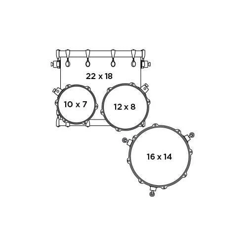 Mapex Saturn Akustik Davul 22+10+12+16F (SR529XURJ)