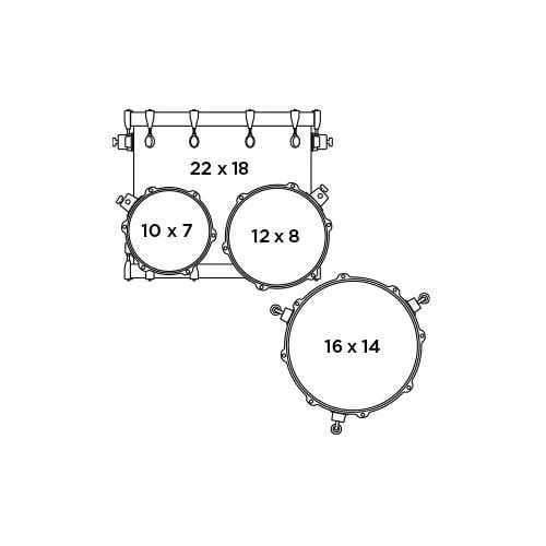 Mapex Saturn Akustik Davul 22+10+12+16F (SR529XURQ)
