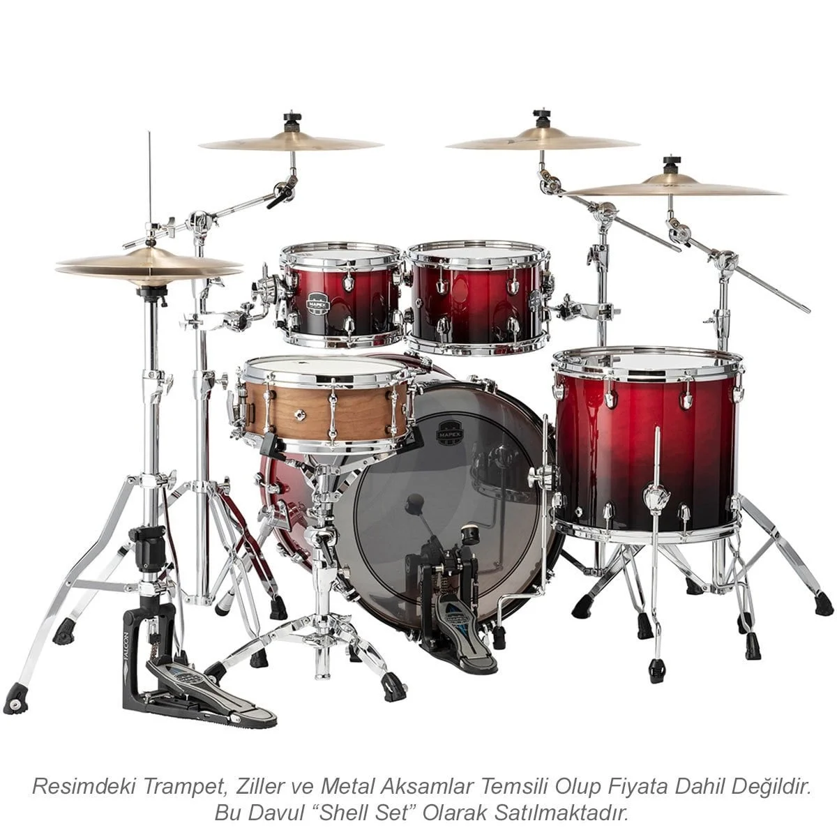 Mapex Saturn Akustik Davul 22+10+12+16F (SR529XURQ)