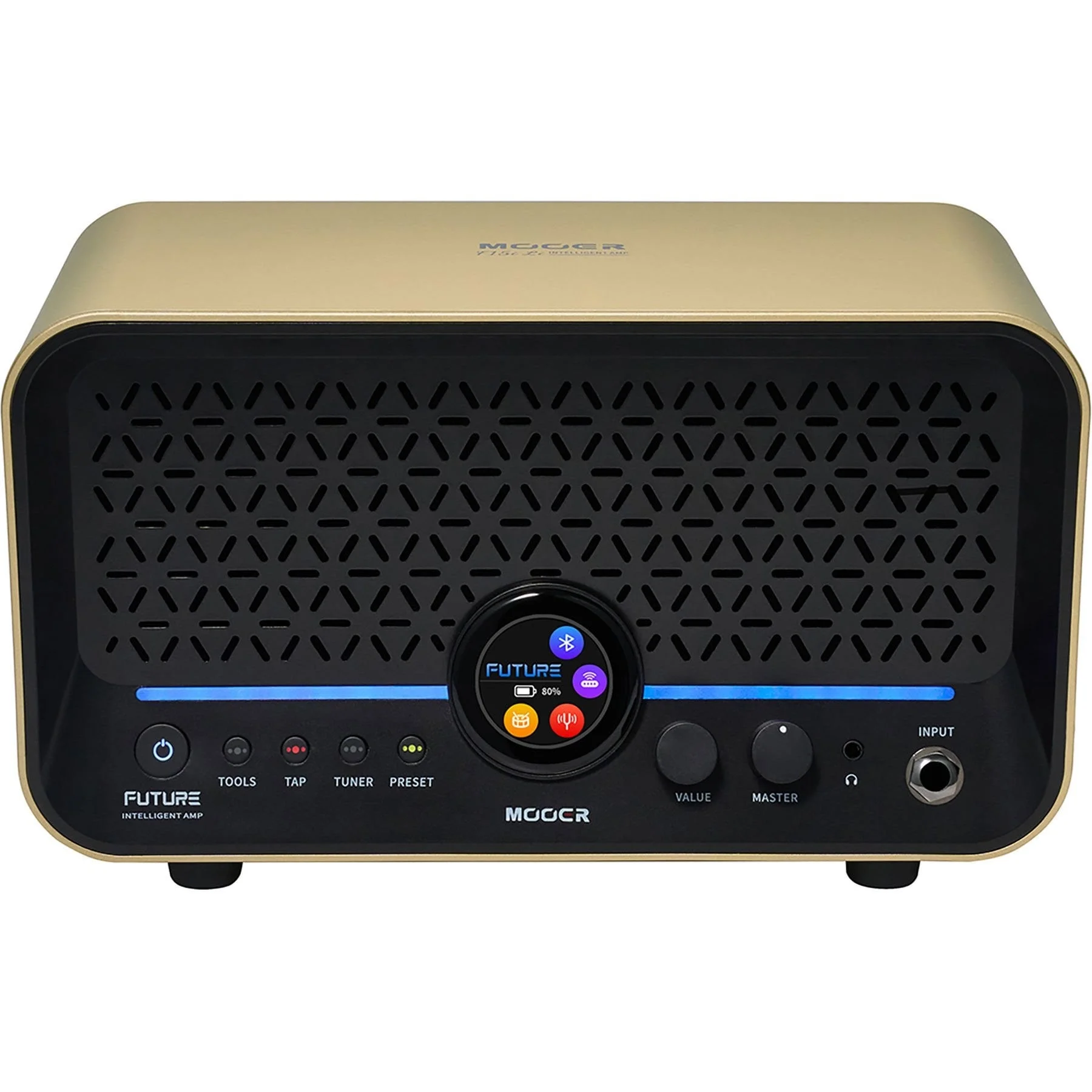 Mooer F15iLIIGL Şarjlı Akıllı Gitar Amfisi (Imperial Gold)