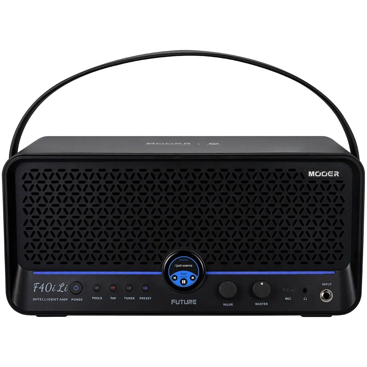 Mooer F40iLI/PB Şarjlı 40W Stereo Akıllı Gitar Amfisi Phantom Black