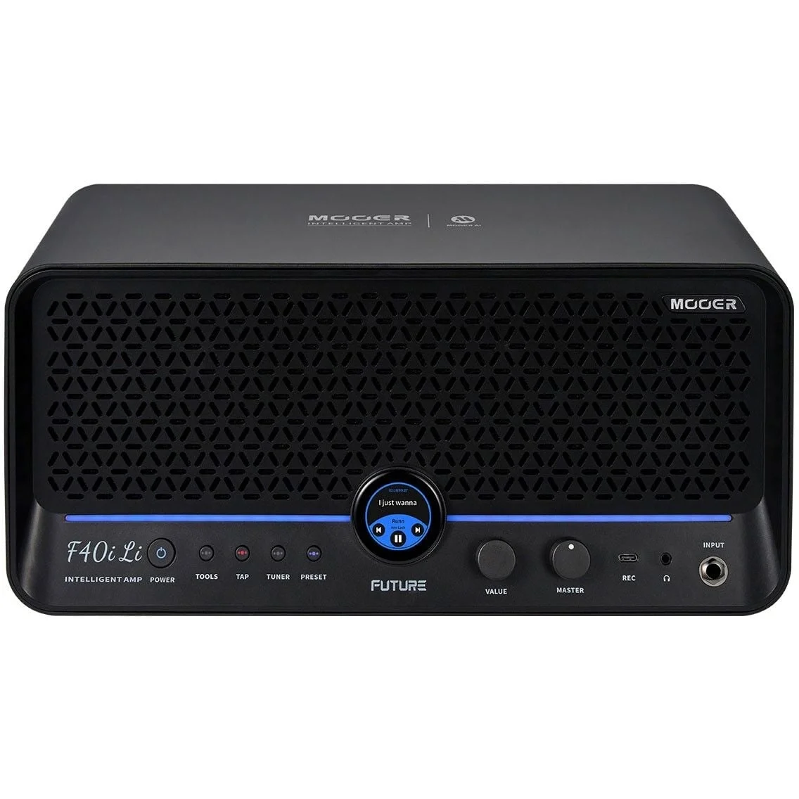Mooer F40iLI/PB Şarjlı 40W Stereo Akıllı Gitar Amfisi Phantom Black