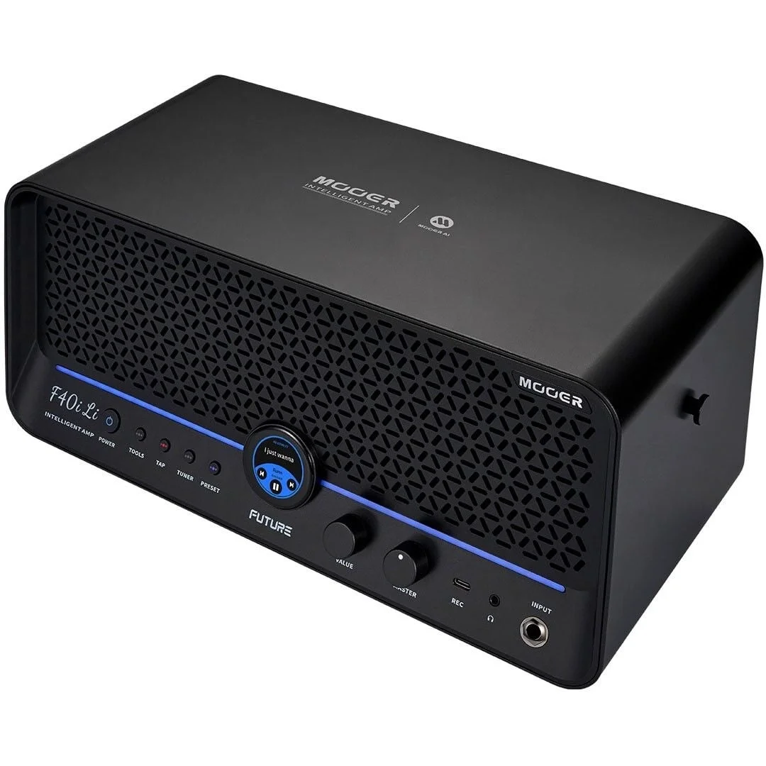 Mooer F40iLI/PB Şarjlı 40W Stereo Akıllı Gitar Amfisi Phantom Black