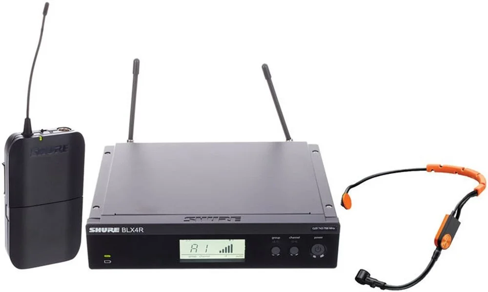 SHURE BLX14RE/SM31 Sport Headset Kablosuz Mikrofon Seti Rack Tipi
