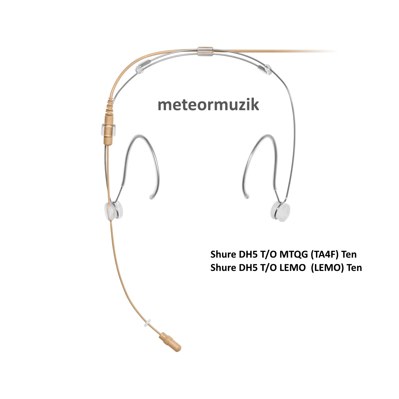 Shure DH5 DuraPlex Omni Stüdyo Headset Mikrofon MTQG | LEMO / Siyah | Ten | Cocoa