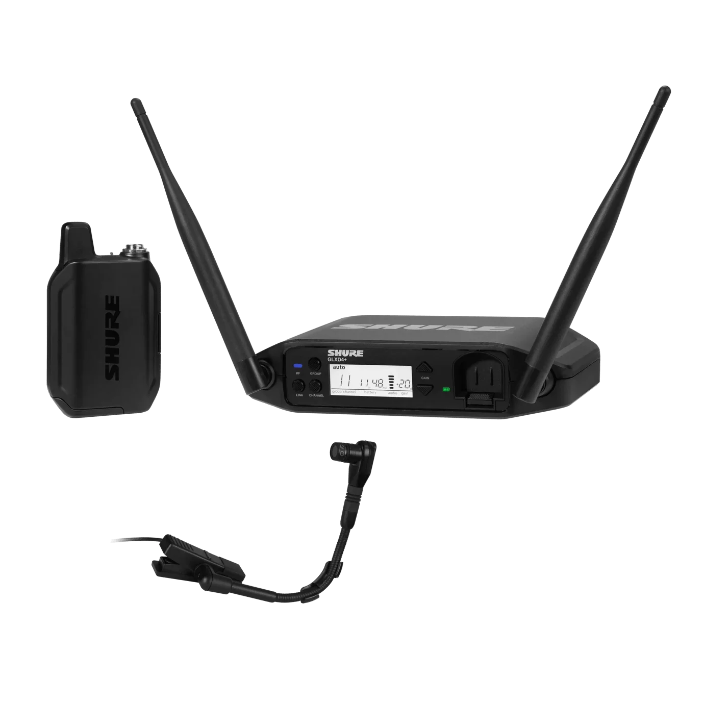 SHURE GLXD14/B98 Şarj Edilebilir Dijital Kablosuz Mikrofon Sistemi, BETA98H/C Saksafon Trompet için kullanılır
