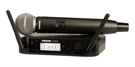 SHURE GLXD24RE/SM58 EL tipi Şarj Edilebilir Dijital Kablosuz Mikrofon Sistemi