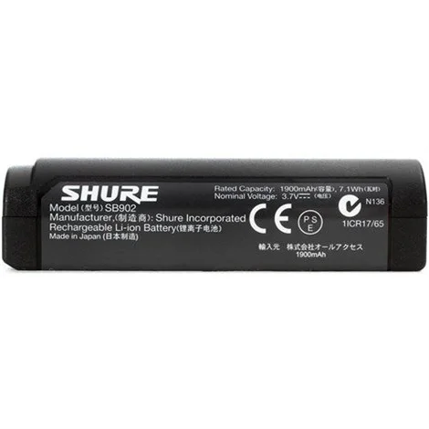 SHURE SB 902 Rechargeable Lithium İon Battery For Use With Glx-D Dijital Wireless Systems