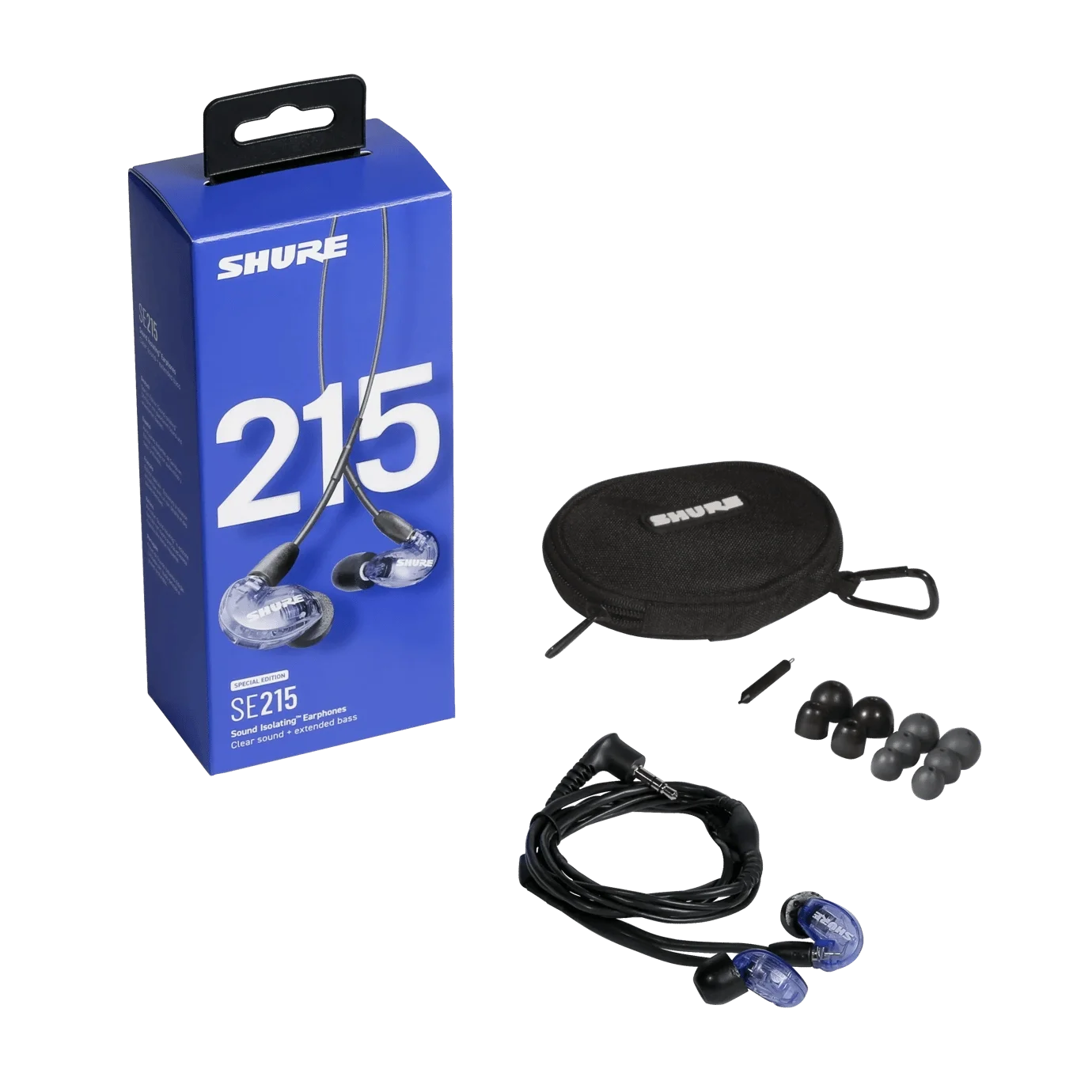 SHURE SE215-UNI Special Edition, in-ear kulaklık, Mikrofonlu Model, Clear
