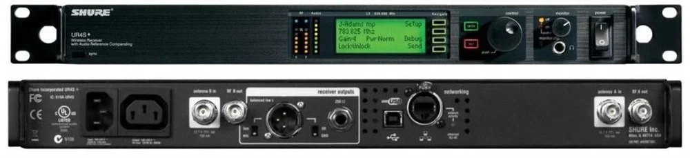 SHURE Ur4S+ Anten Birleştirmeli , Tek Kanal Kablosuz Mikrofon Alıcısı
