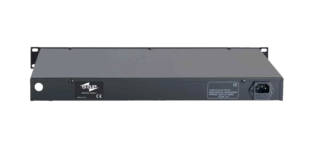 SSP ALPHA 8 8-kanal DMX Splitter, 19 Rack uyumlu