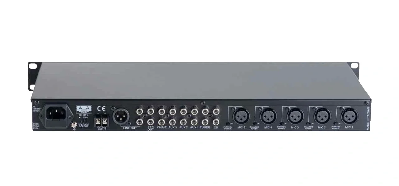 SSP MP-60P Pre-Amp &amp; 10 input Line Mixer, 5-XLR, 5 Stereo Kanal