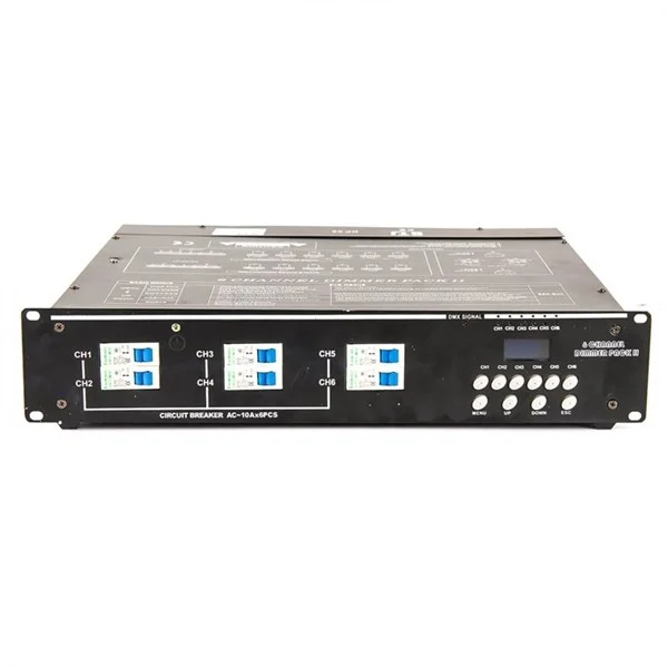 STI DP-06 Dimmer, 6x20A Dmx Kontrol, 2U 19" Rack Tipi