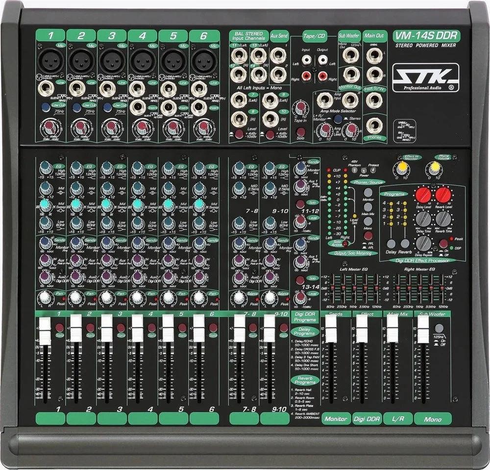 Stk-Pro VM-14SDDR Powermixer 2X440W ,14 Kanal, Çift Efekt, Subout