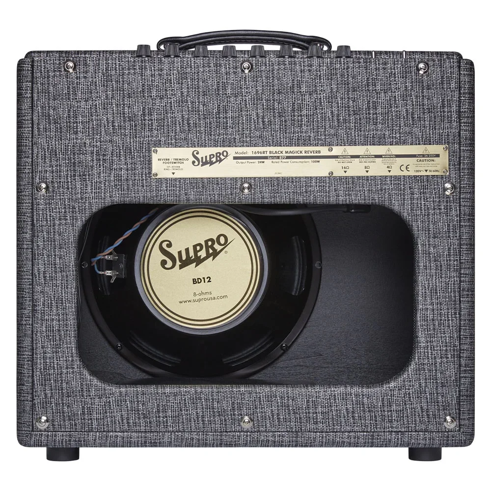 Supro 1696RT Black Magick Reverb - 25W 1x12 Black Rhino Elektro Gitar Amfisi