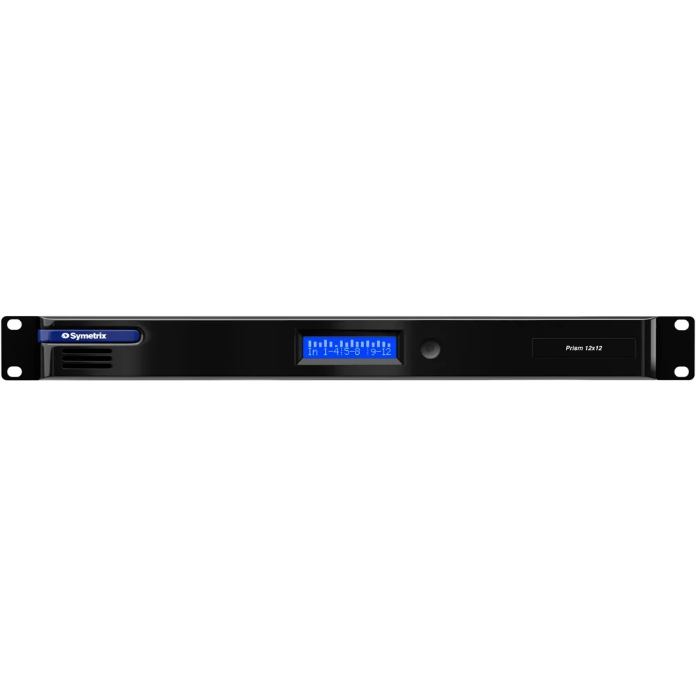 SYMETRIX Prism 12x12 Dante180-0116 12x12 Programmable DSP, 12 mic/line in, 12 line out, 64x64 Dante, ARC