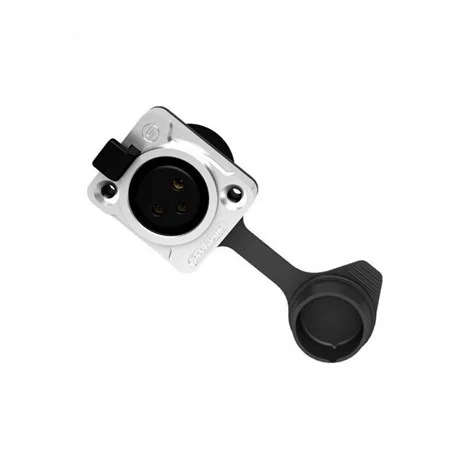 Seetronic K3F2C-W IP65 3-Pin şasi tip Dişi XLR, Kauçuk Kapaklı